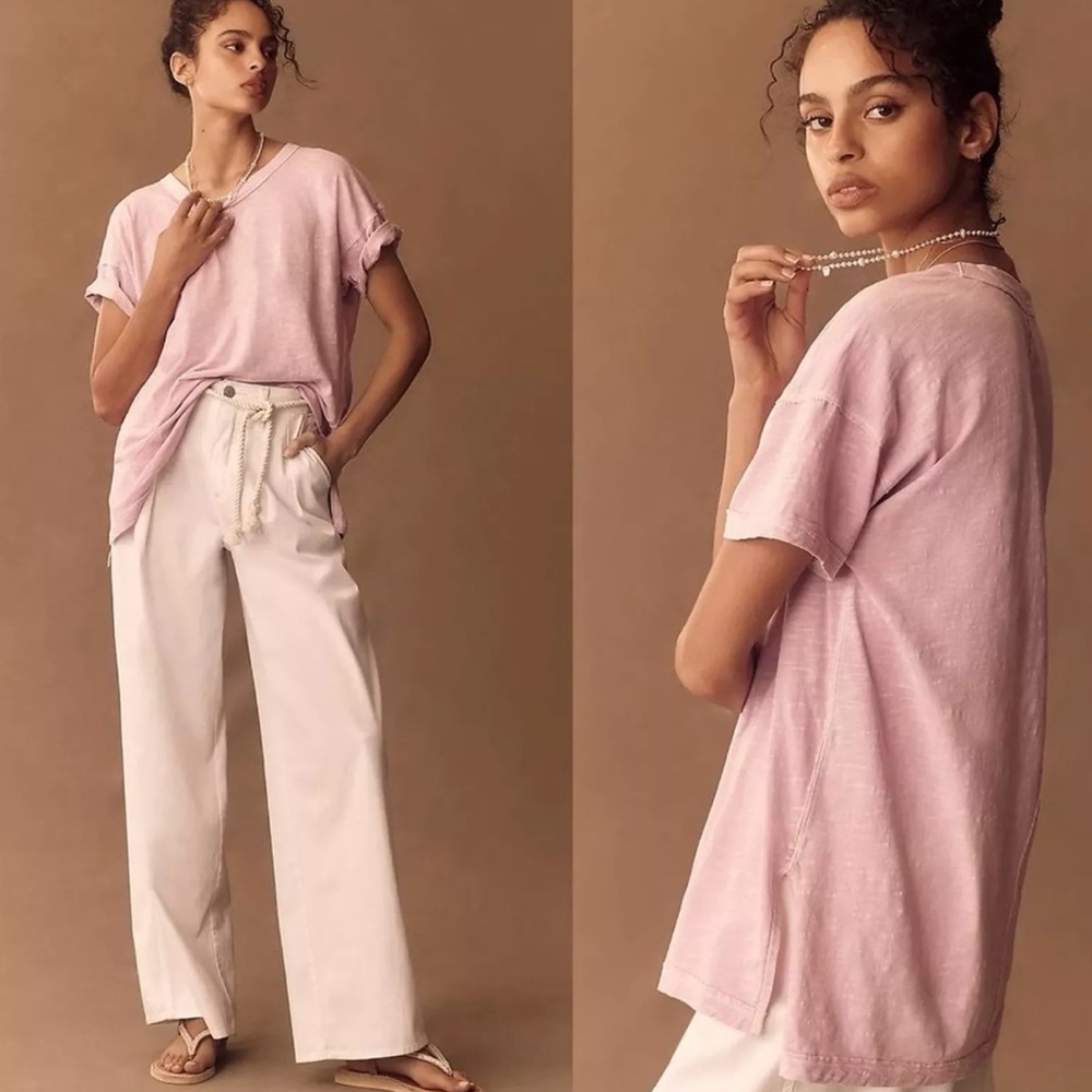 Anthropologie Pilcro Jordyn pink tee! Adorable t-shirt, X-LARGE